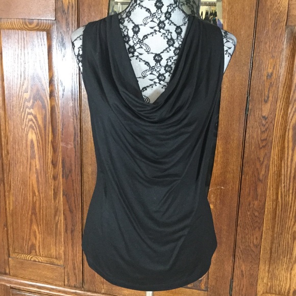 Banana Republic Tops - Banana Republic Black Drape Front Sleeveless Top